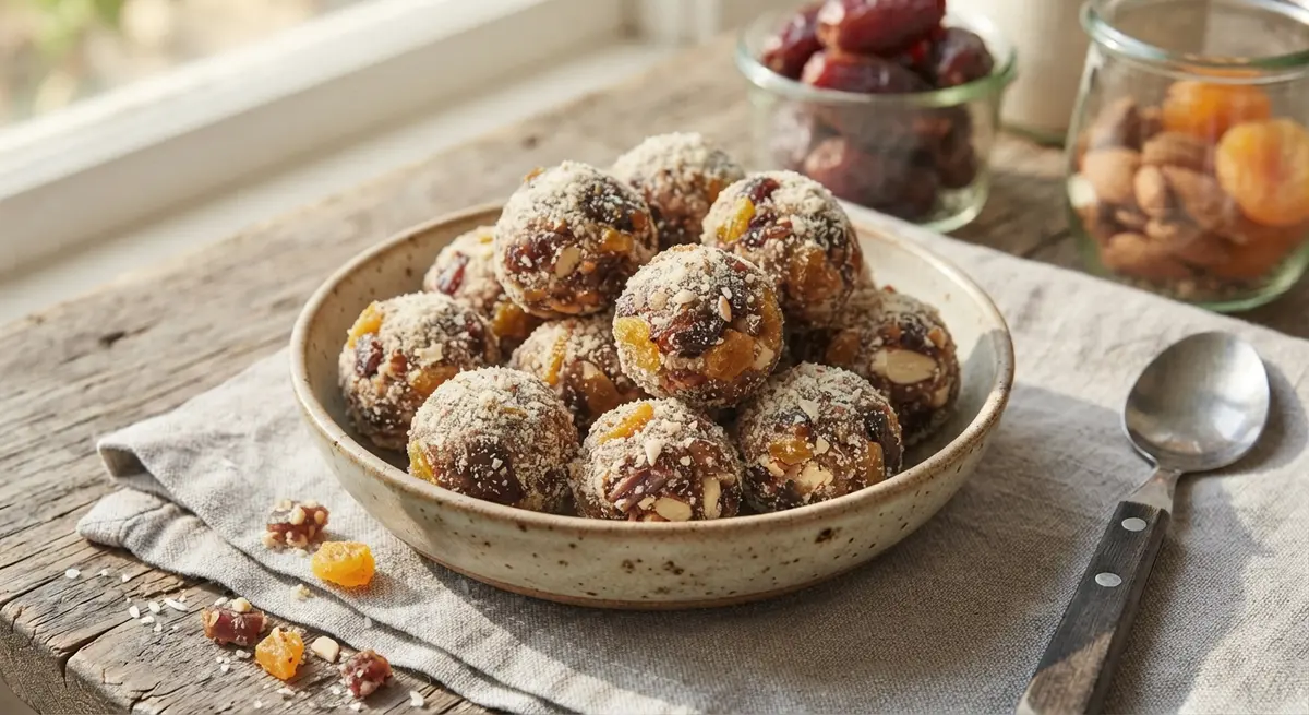 Date Dried Apricot Almond Bites